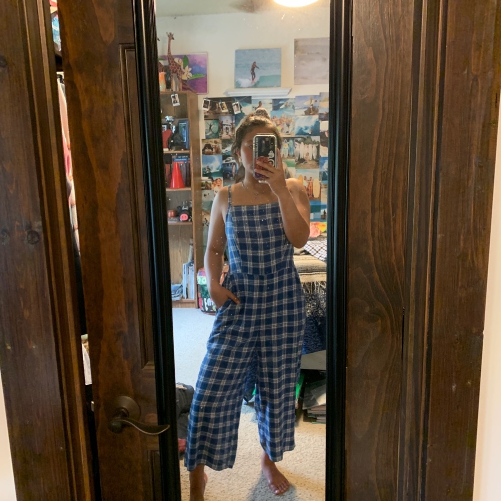 gingham romper/jumpsuit